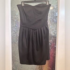 Forever 21 Gray Strapless Pleated Cocktail Dress B6